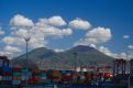 The vesuvius and a container terminal