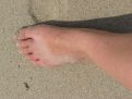 Foot on the sand